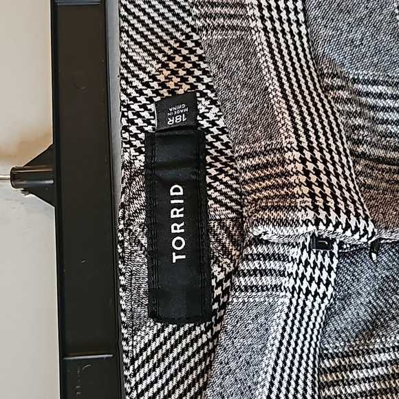 Torrid sz 18 plaid houndstooth skinny ankle dress pants WP214 - Picture 4 of 7